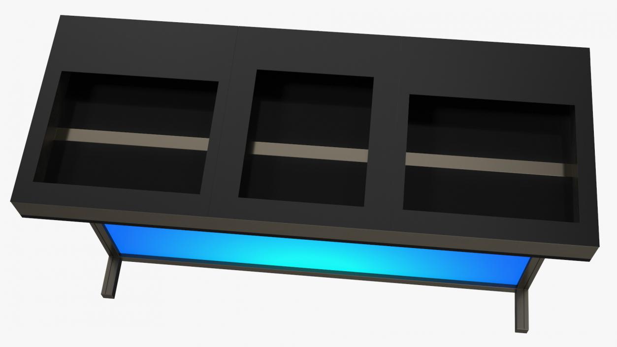 DJ Stand with Blue Lighting 2 3D model