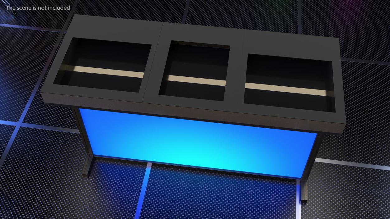 DJ Stand with Blue Lighting 2 3D model