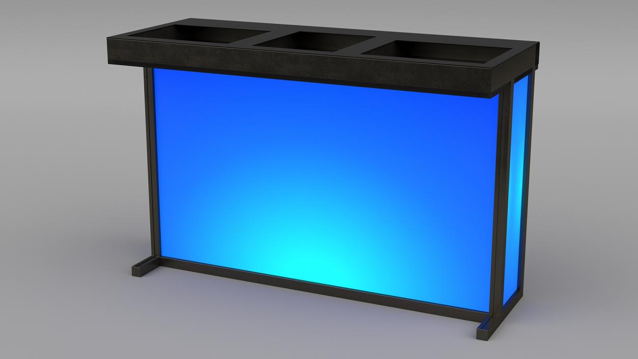 DJ Stand with Blue Lighting 2 3D model