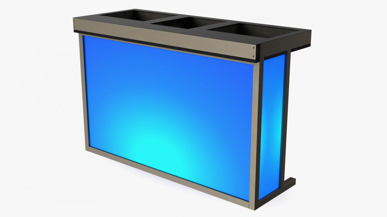 DJ Stand with Blue Lighting 2 3D model