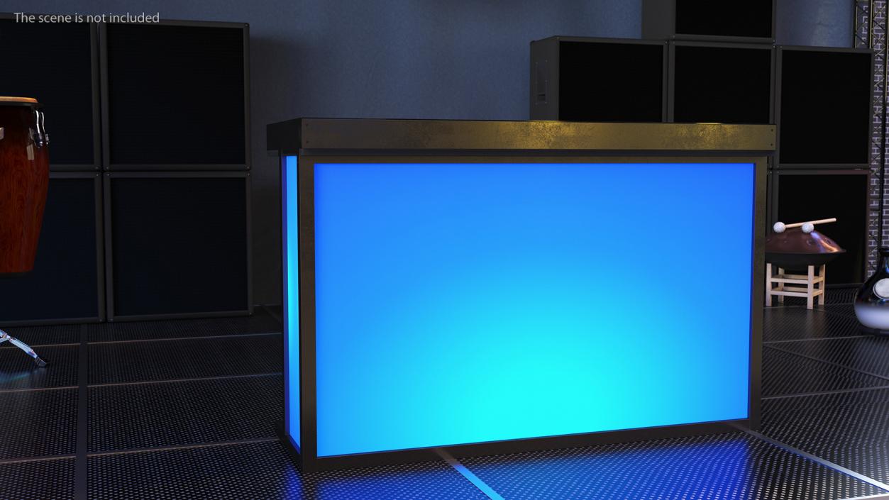 DJ Stand with Blue Lighting 2 3D model