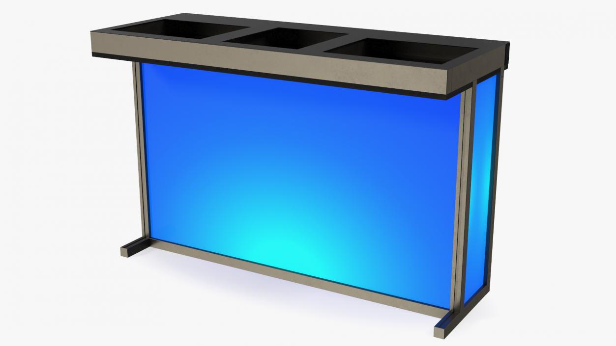 DJ Stand with Blue Lighting 2 3D model