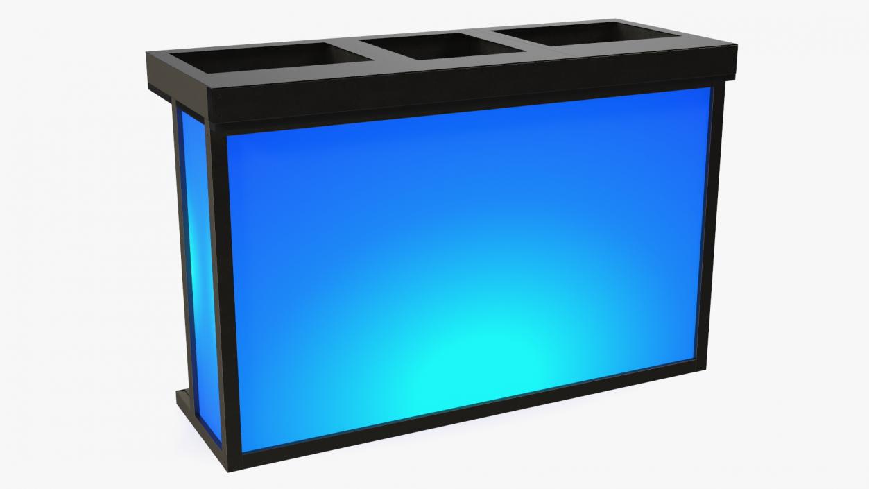 DJ Stand with Blue Lighting 2 3D model