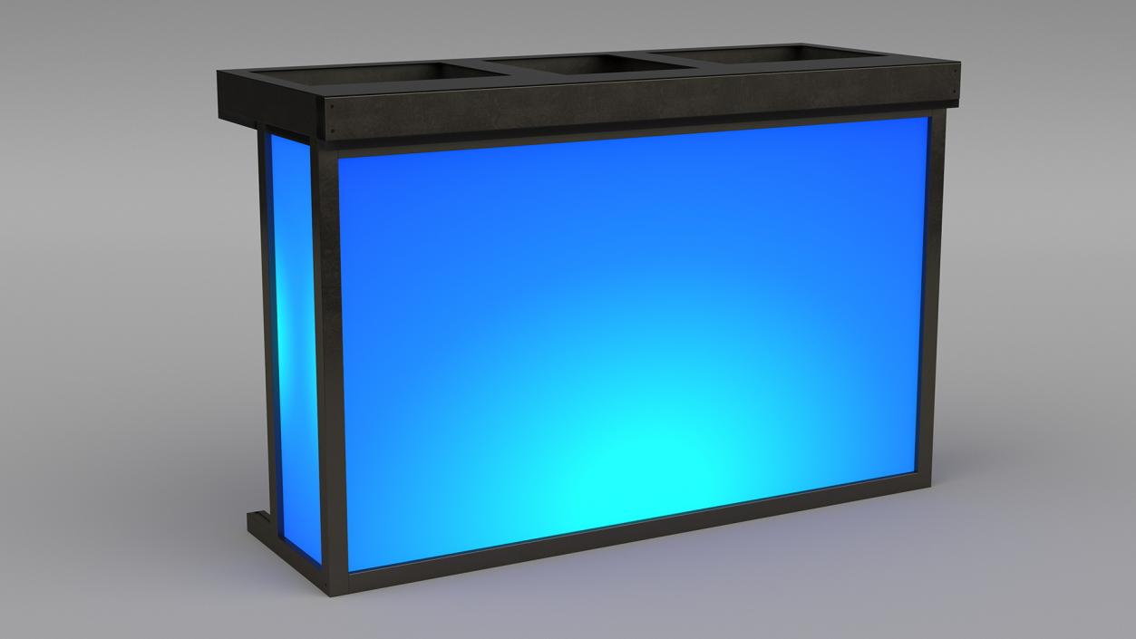 DJ Stand with Blue Lighting 2 3D model