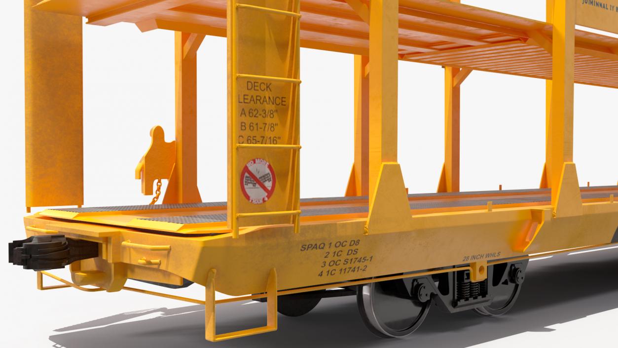 Generic Auto Rack Train Car 3D