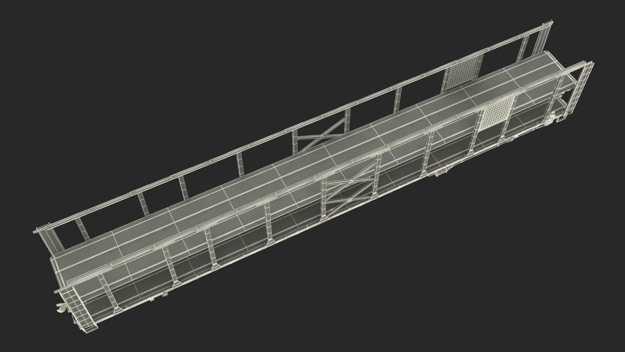 Generic Auto Rack Train Car 3D