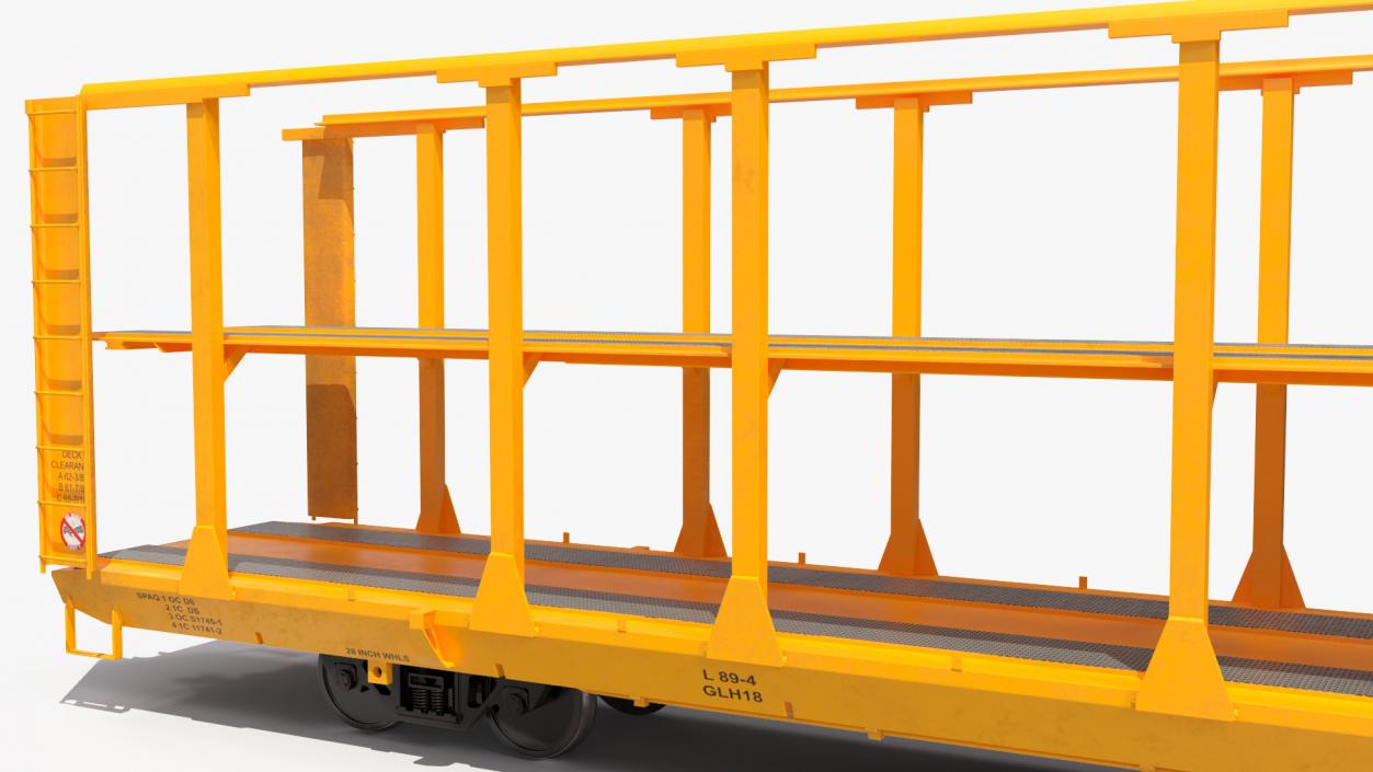 Generic Auto Rack Train Car 3D