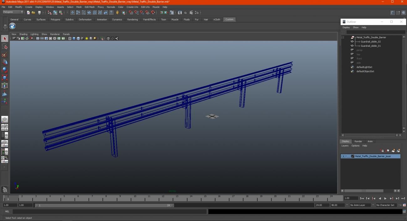 3D Metal Traffic Double Barrier model