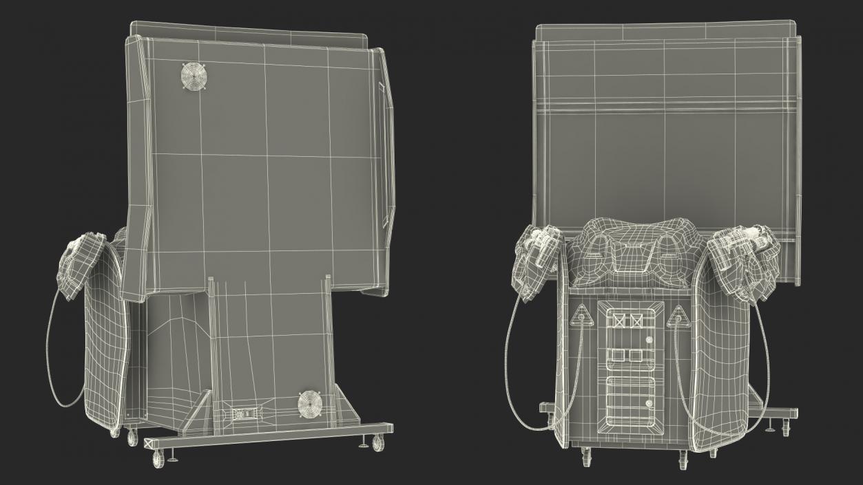 3D model Arcade Game Machine Black Off State