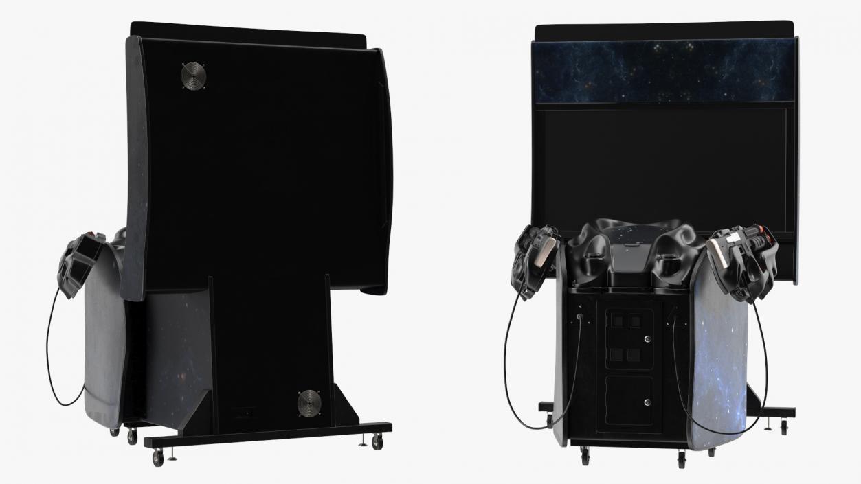 3D model Arcade Game Machine Black Off State