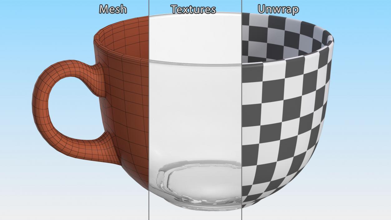 3D model Transparent Empty Tea Cup