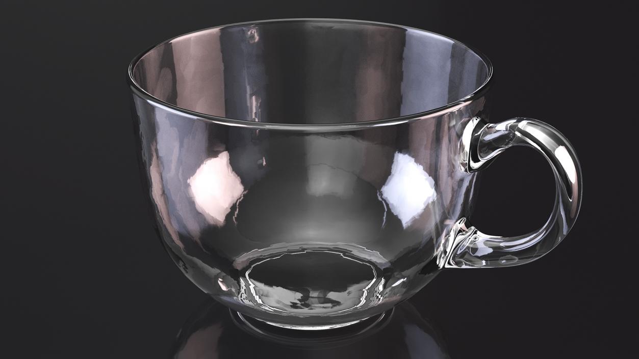 3D model Transparent Empty Tea Cup