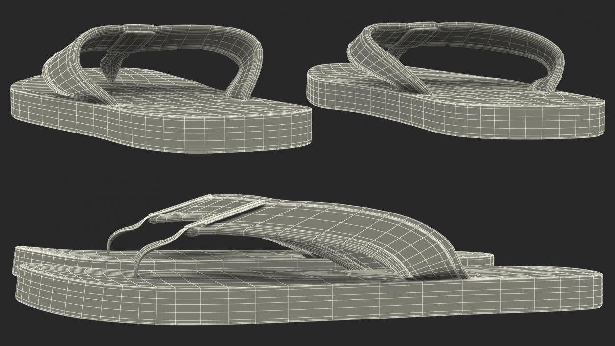 3D model Flip Flops Superdry Black