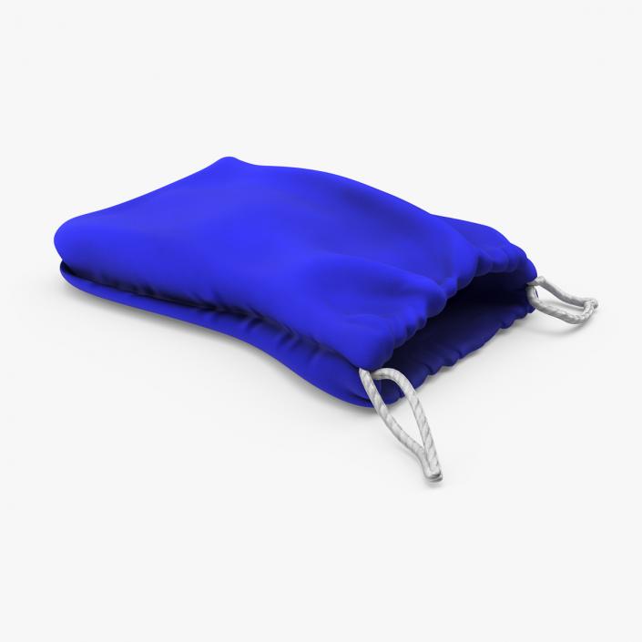 3D Blue Cloth Pouch 2 model