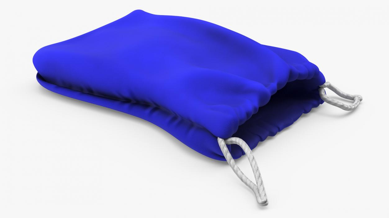 3D Blue Cloth Pouch 2 model