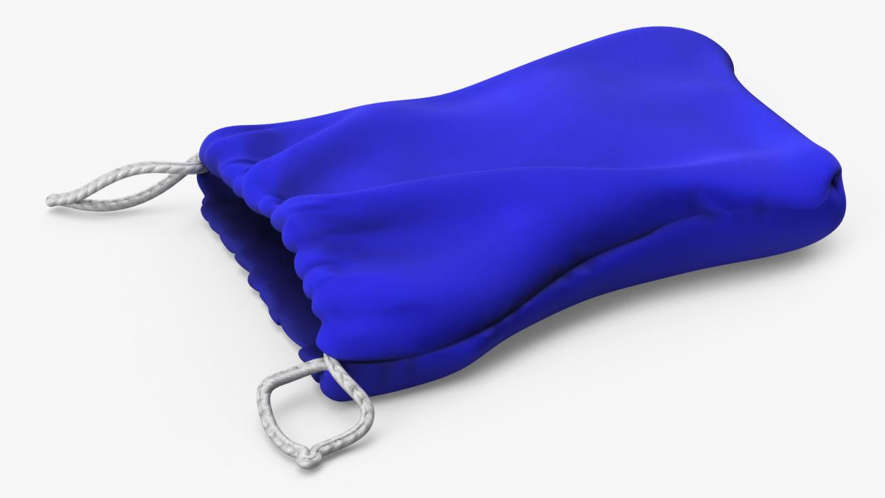 3D Blue Cloth Pouch 2 model