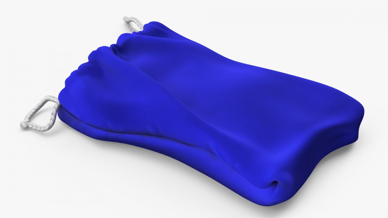 3D Blue Cloth Pouch 2 model