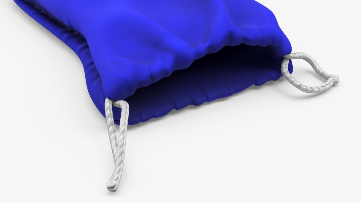 3D Blue Cloth Pouch 2 model