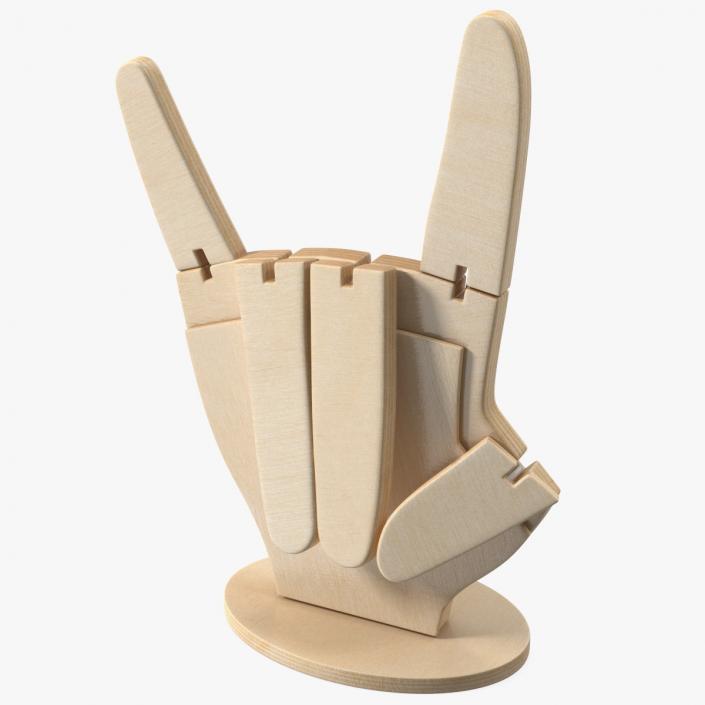 3D Heavy Metal Hand Symbol model