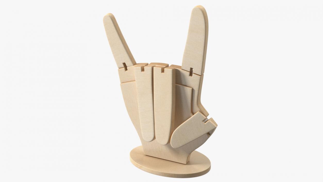 3D Heavy Metal Hand Symbol model