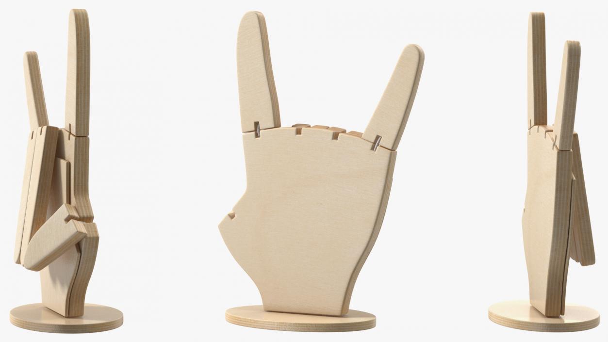 3D Heavy Metal Hand Symbol model