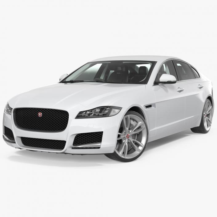 3D Jaguar XF Rigged