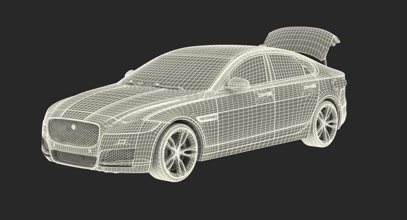 3D Jaguar XF Rigged