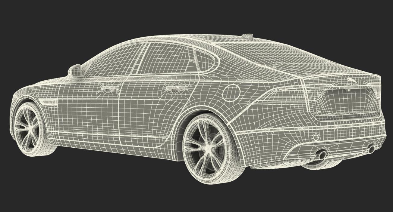 3D Jaguar XF Rigged