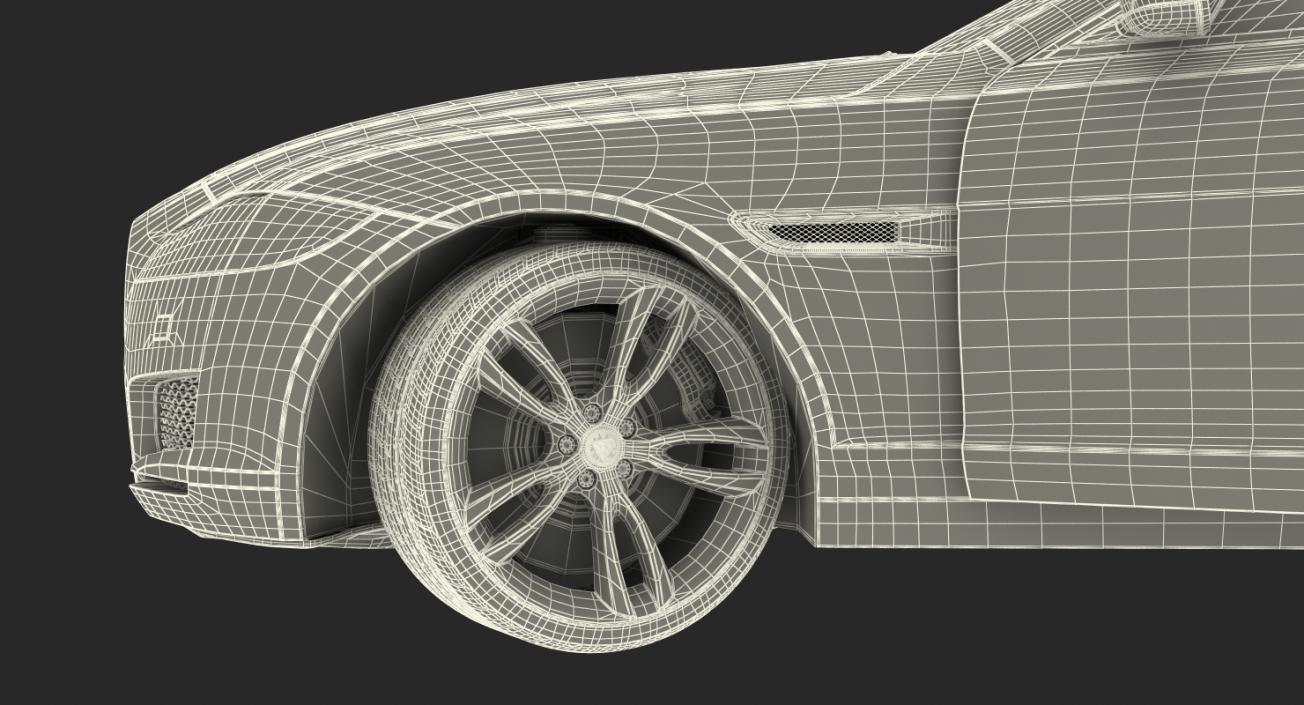 3D Jaguar XF Rigged