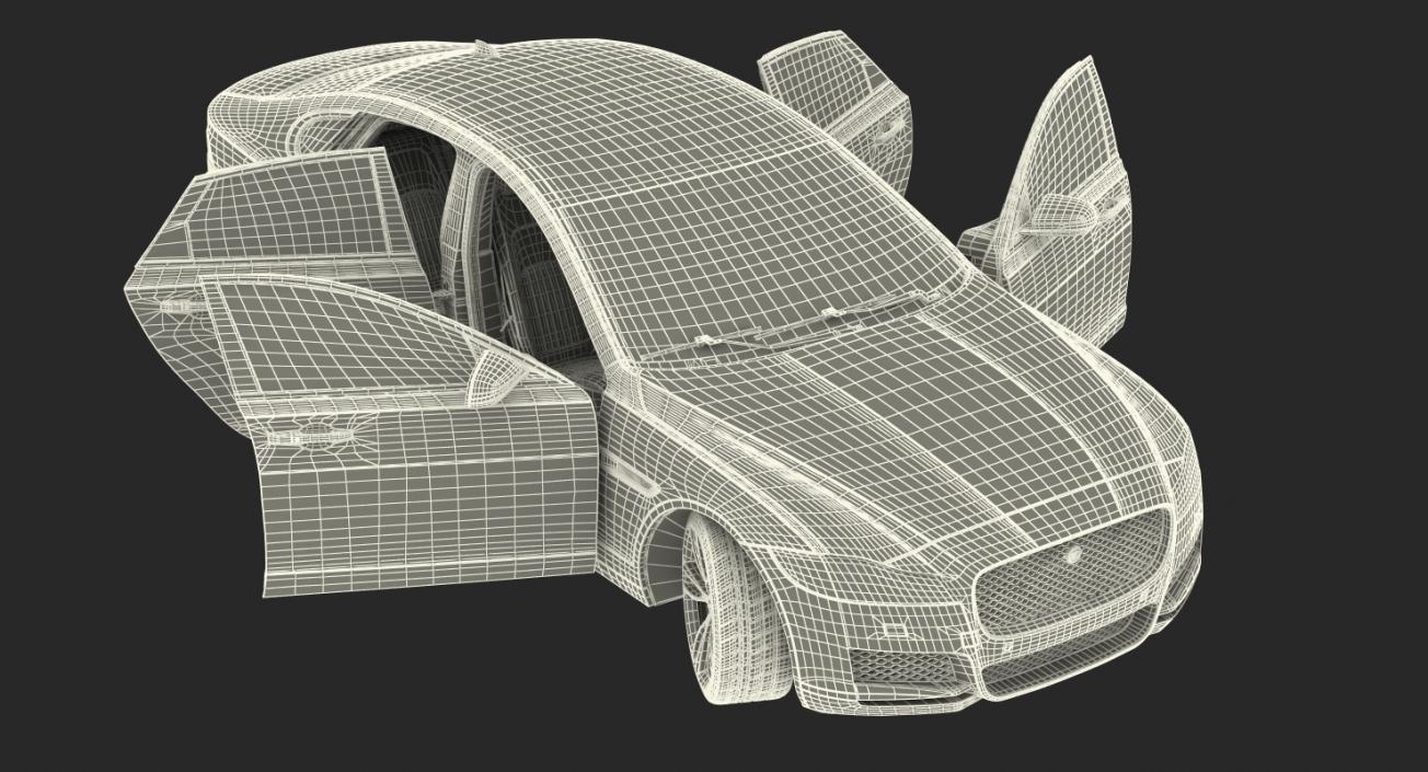 3D Jaguar XF Rigged