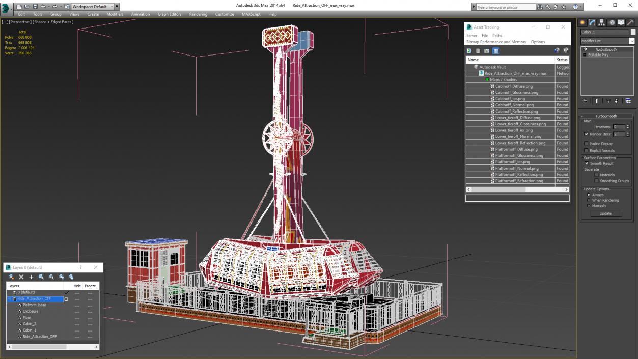 Ride Attraction OFF 3D model