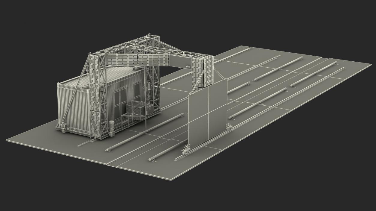 Smiths Detection Freight Scanner HCVG Rigged 3D model