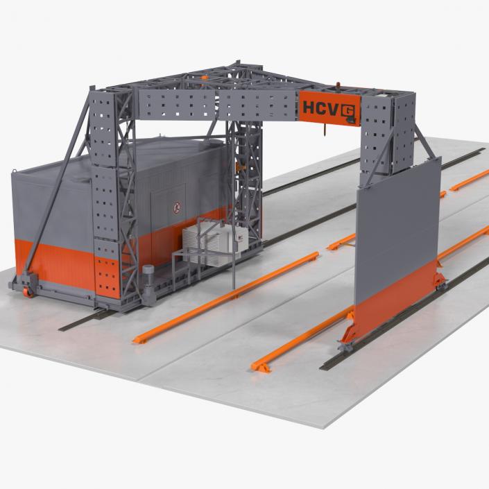 Smiths Detection Freight Scanner HCVG Rigged 3D model