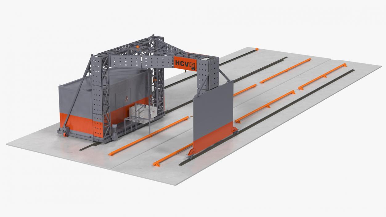 Smiths Detection Freight Scanner HCVG Rigged 3D model