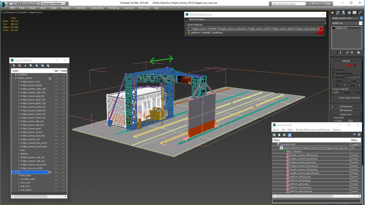 Smiths Detection Freight Scanner HCVG Rigged 3D model