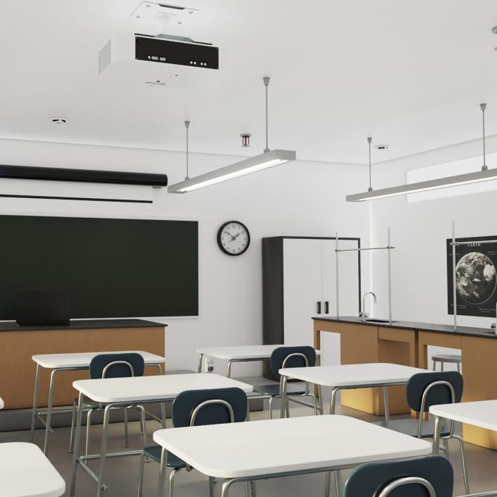 3D model Modern School Laboratory Interior 2