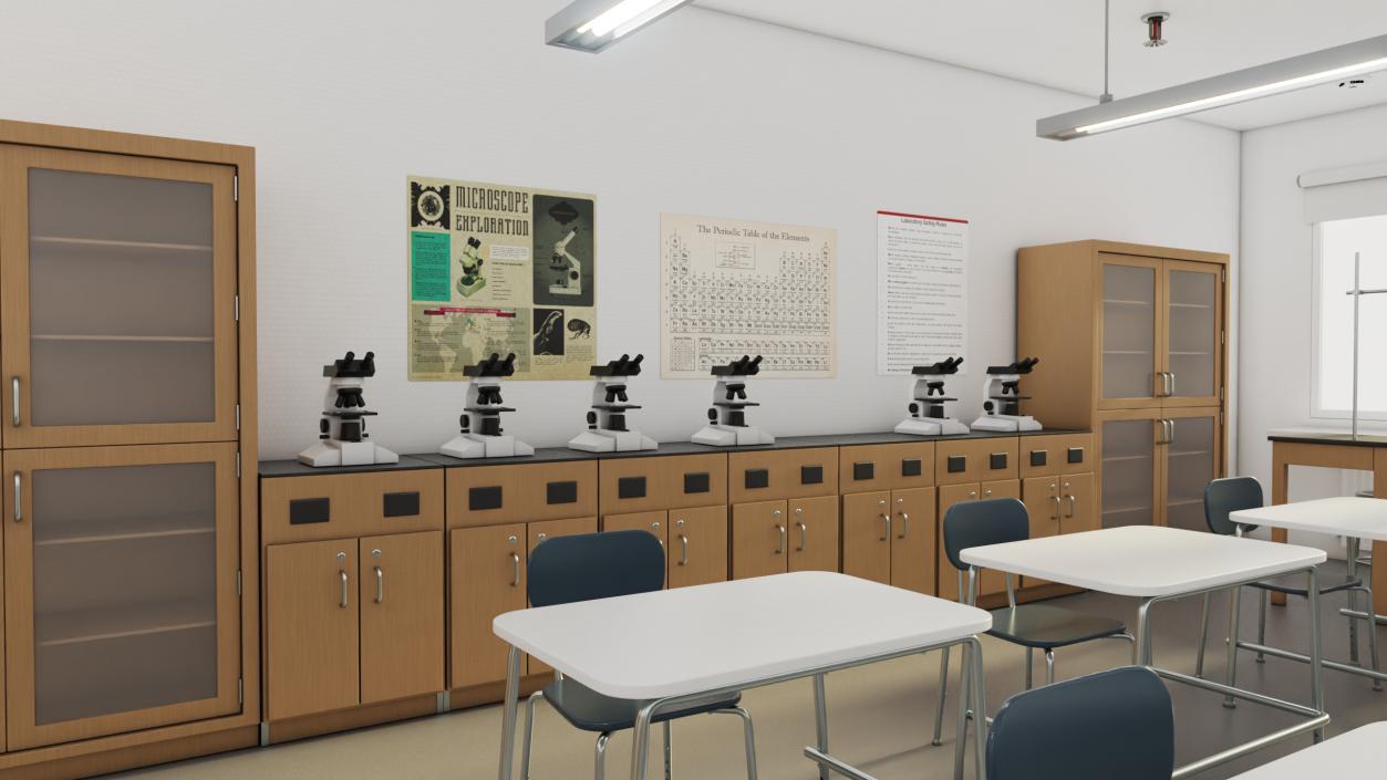 3D model Modern School Laboratory Interior 2