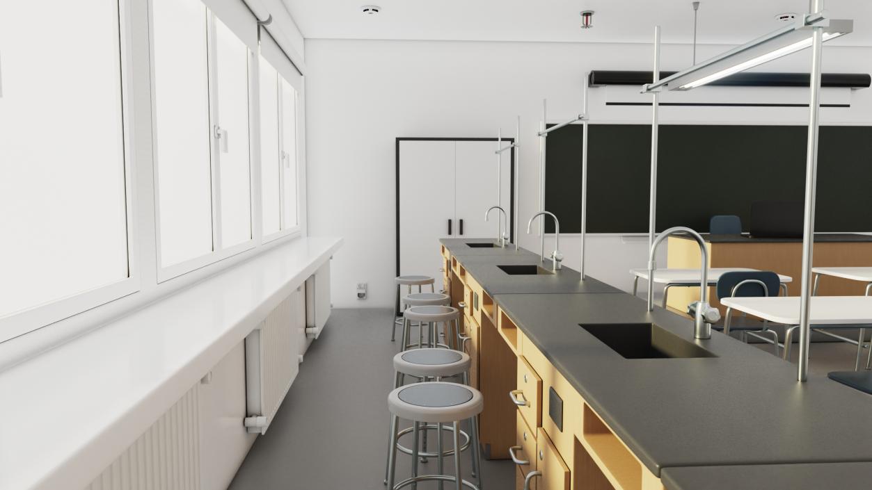 3D model Modern School Laboratory Interior 2