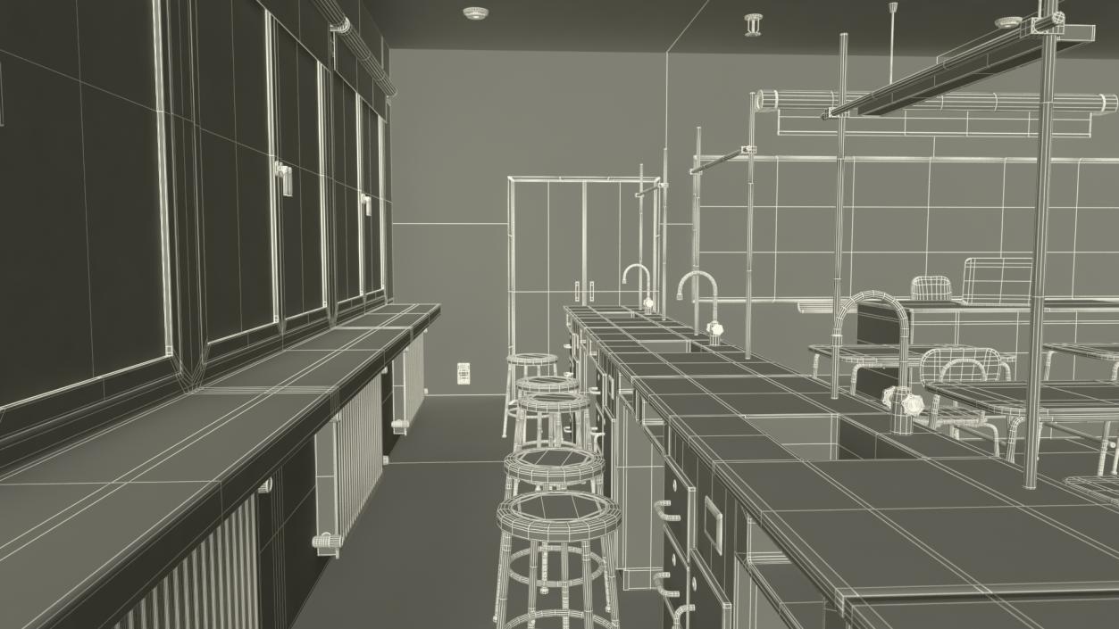 3D model Modern School Laboratory Interior 2