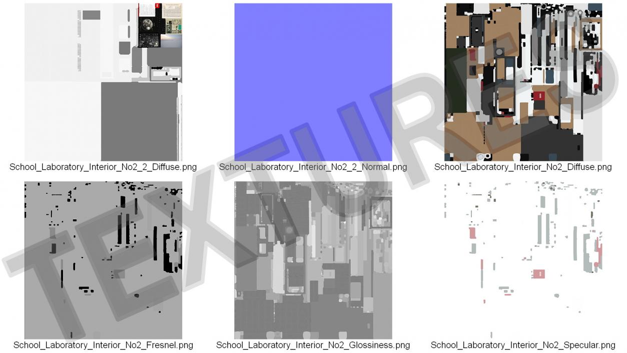 3D model Modern School Laboratory Interior 2