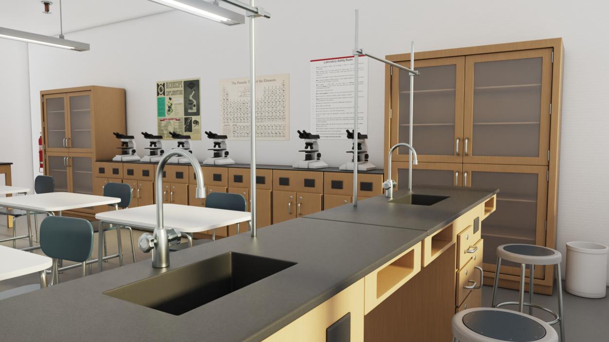 3D model Modern School Laboratory Interior 2