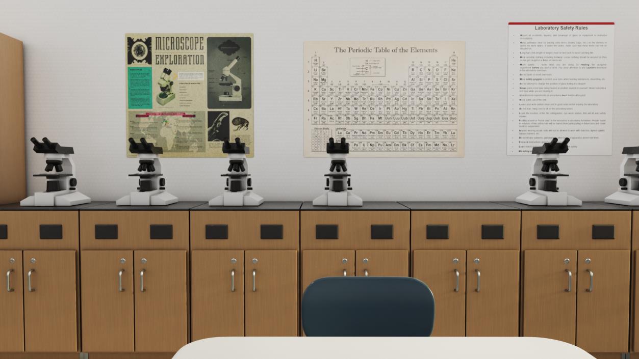 3D model Modern School Laboratory Interior 2