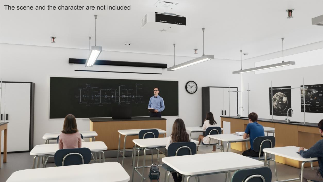 3D model Modern School Laboratory Interior 2