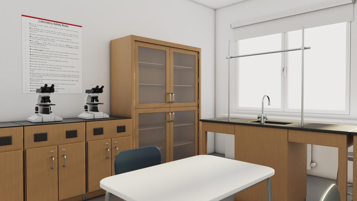 3D model Modern School Laboratory Interior 2