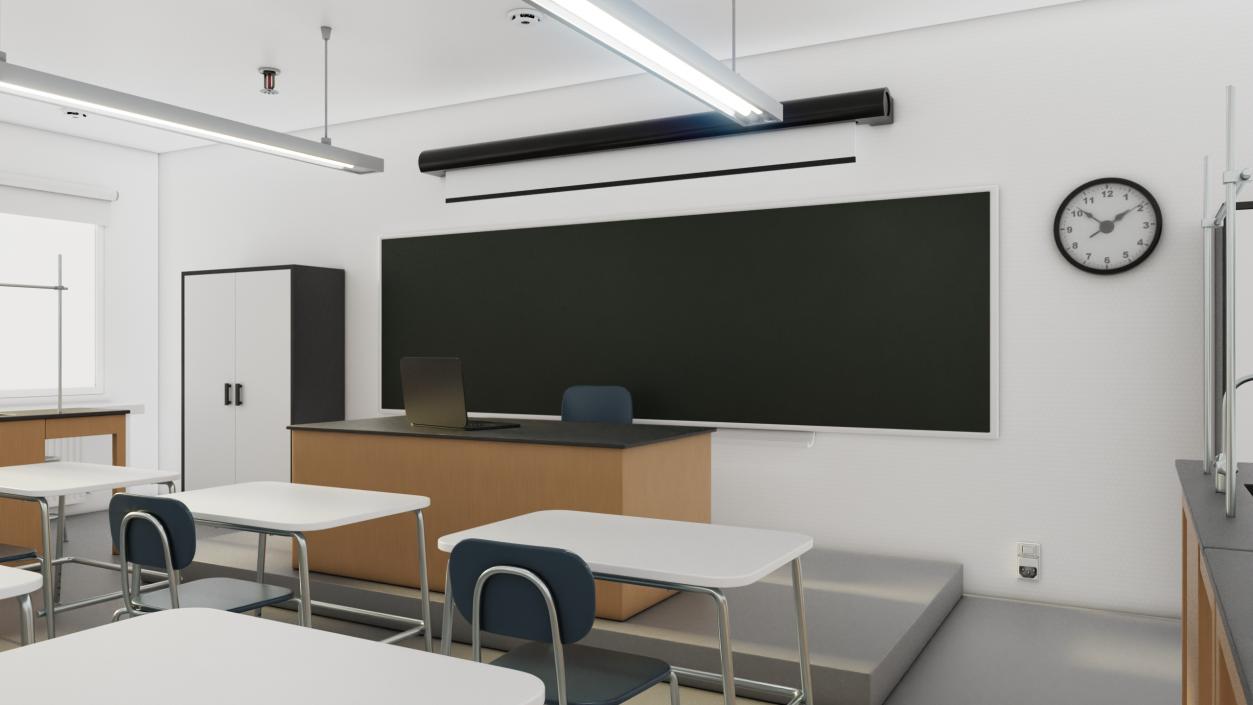 3D model Modern School Laboratory Interior 2