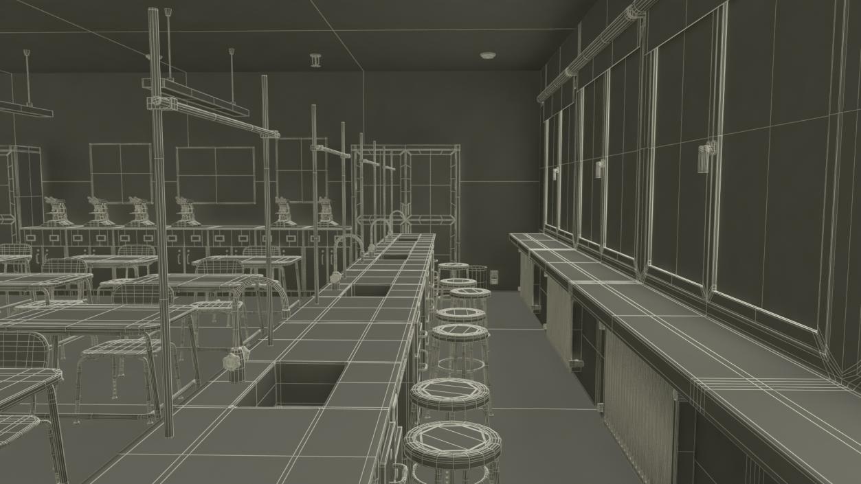 3D model Modern School Laboratory Interior 2