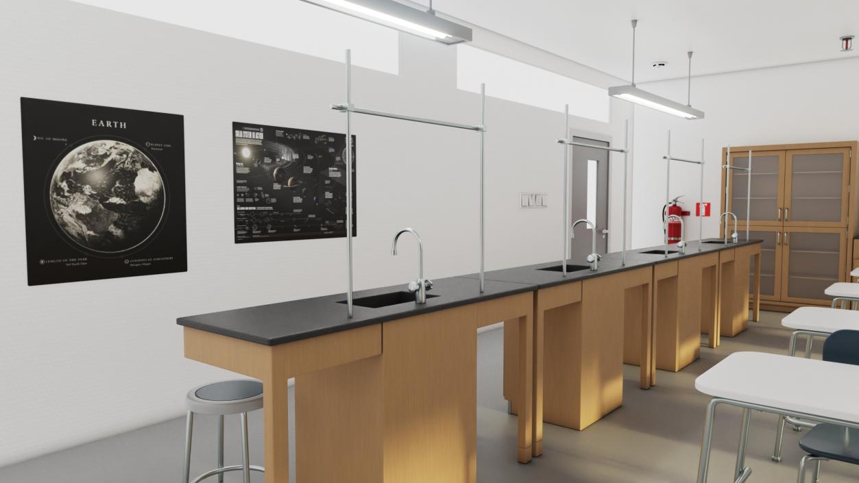 3D model Modern School Laboratory Interior 2