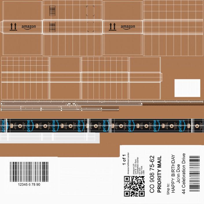 Amazon Parcels Box 41x26x10 3D