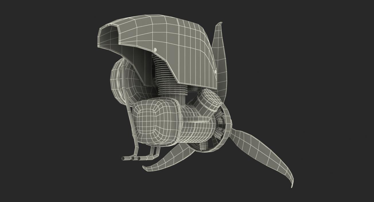 3D Piston Engine with Propeller model