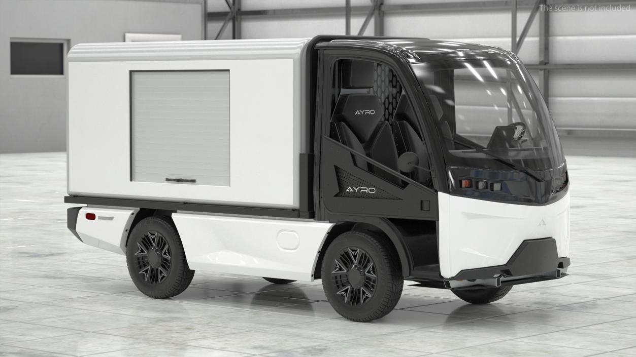 3D AYRO Vanish Electric Mini Box Truck Rigged for Cinema 4D